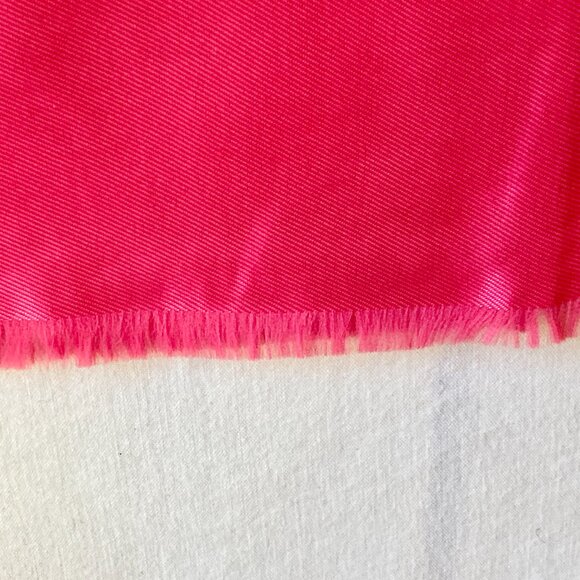 Vintage Jacques Piaget Italian Acetate Scarf Rectangle 18" X 53" Pink White - Picture 14 of 16